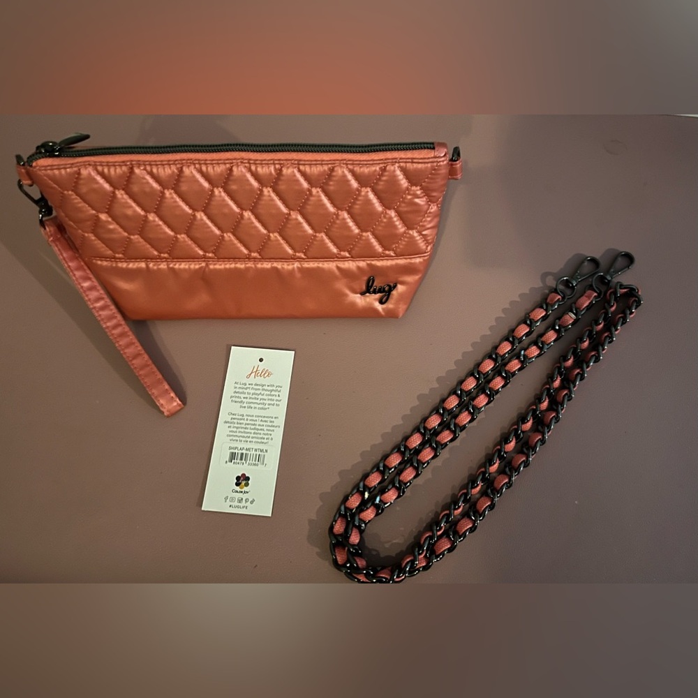 LUG - Shiplap RFID Wristlet Pouch Metallic Watermelon